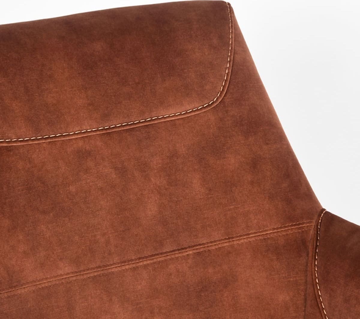 LABEL51 Fauteuil Toby - Rust - Velours Oranje|cognac Fauteuil