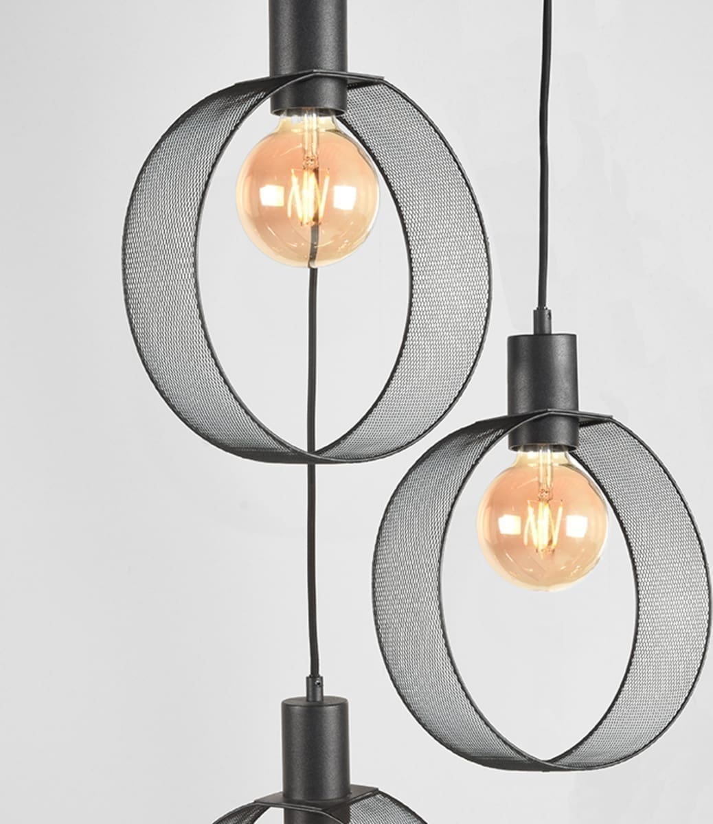 LABEL51 Hanglamp Ronda - Zwart - Metaal Zwart Hanglamp