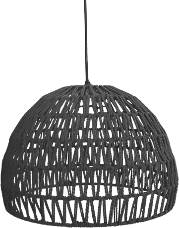 LABEL51 Hanglamp Rope - Zwart - Katoen - M Zwart Hanglamp