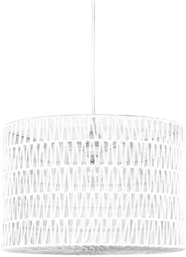 LABEL51 Hanglamp Stripe - Wit - Katoen Wit Hanglamp