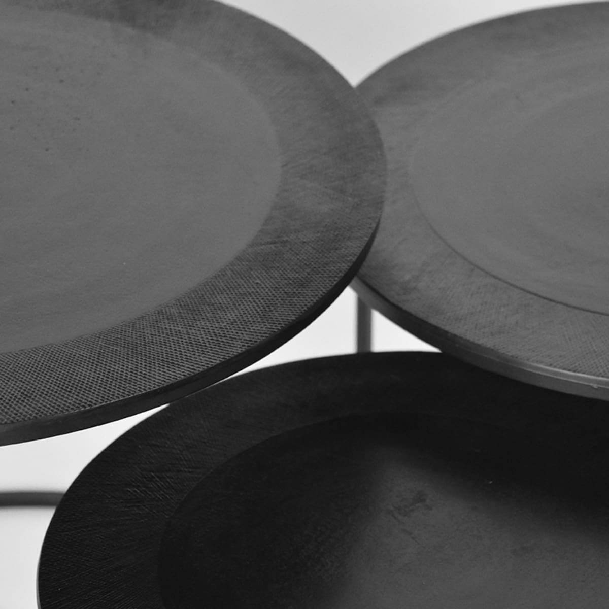 LABEL51 Salontafel Set Tres - Zwart - Metaal Zwart Salontafel
