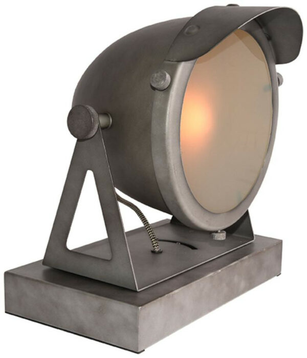 LABEL51 Tafellamp Cap - Burned Steel - Metaal Zilver|bruin Tafellamp
