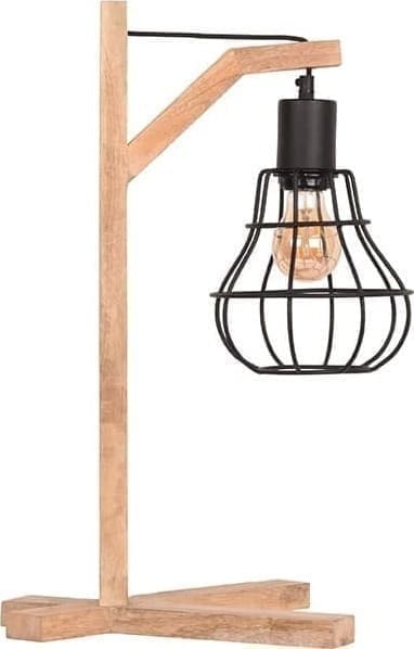 LABEL51 Tafellamp Drop - Zwart - Mangohout Zwart Tafellamp