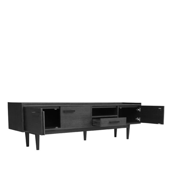 LABEL51 Tv-meubel Cali - Zwart - Acaciahout Zwart Tv-meubel|Tv-dressoir