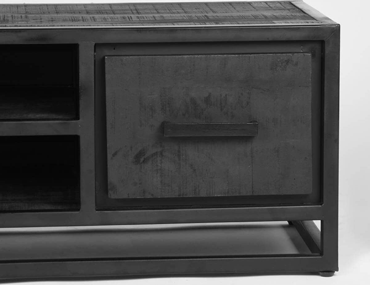 LABEL51 Tv-meubel Chili - Zwart - Mangohout Zwart Tv-meubel|Tv-dressoir