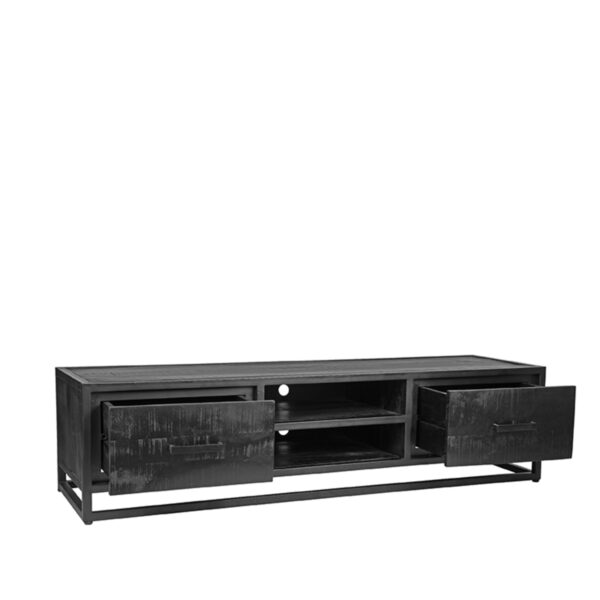 LABEL51 Tv-meubel Chili - Zwart - Mangohout Zwart Tv-meubel|Tv-dressoir