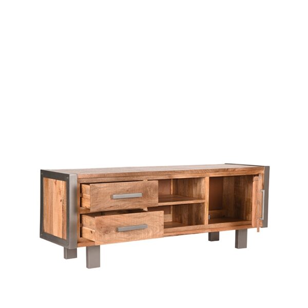 LABEL51 Tv-meubel Factory - Rough - Mangohout - 160 cm Naturel Tv-meubel|Tv-dressoir