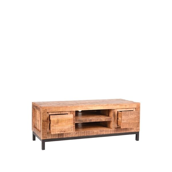 LABEL51 Tv-meubel Ghent - Rough - Mangohout - 120 cm Naturel Tv-meubel|Tv-dressoir