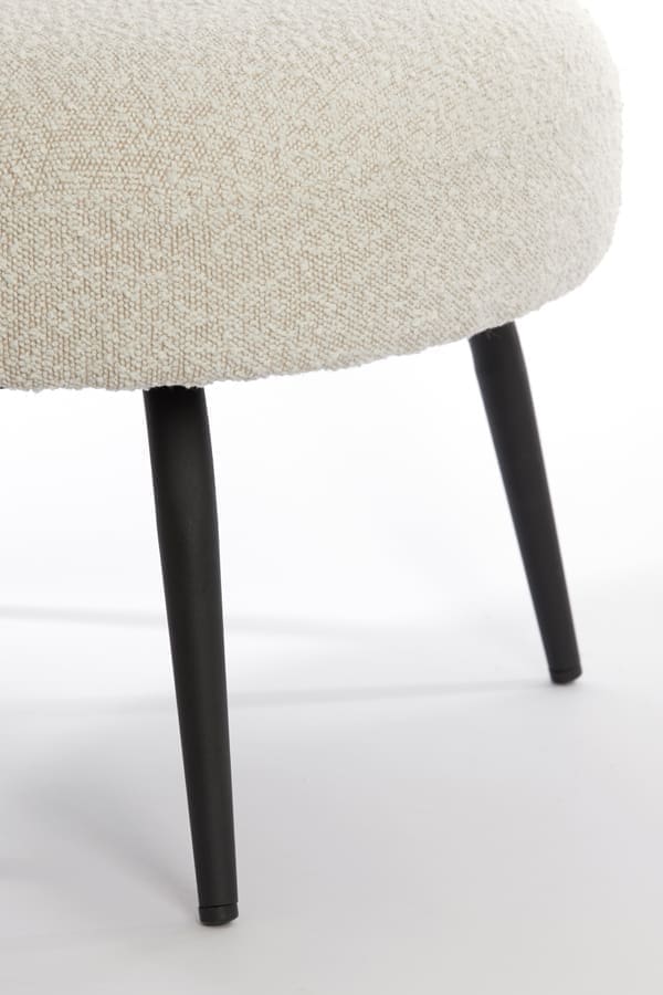 Stoel Dieyda - Bouclé Crème-zwart Light & Living Eetkamerstoel 6787082
