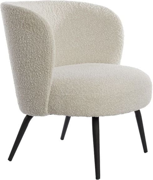 Stoel Dieyda - Bouclé Crème-zwart Light & Living Eetkamerstoel 6787082