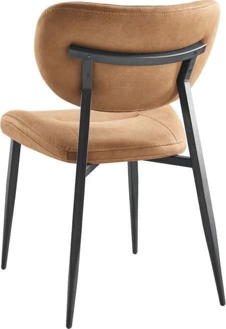 Pronto Wonen Eetkamerstoel Gomba microvezel cognac Cognac Eetkamerstoel