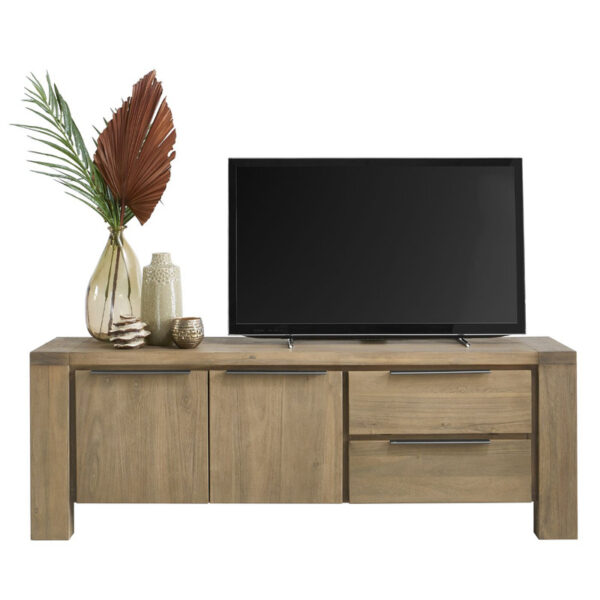Pronto Wonen Tv-meubel Valvola (165 cm) acaciahout smoked brown Bruin|Naturel Tv-meubel|Tv-dressoir