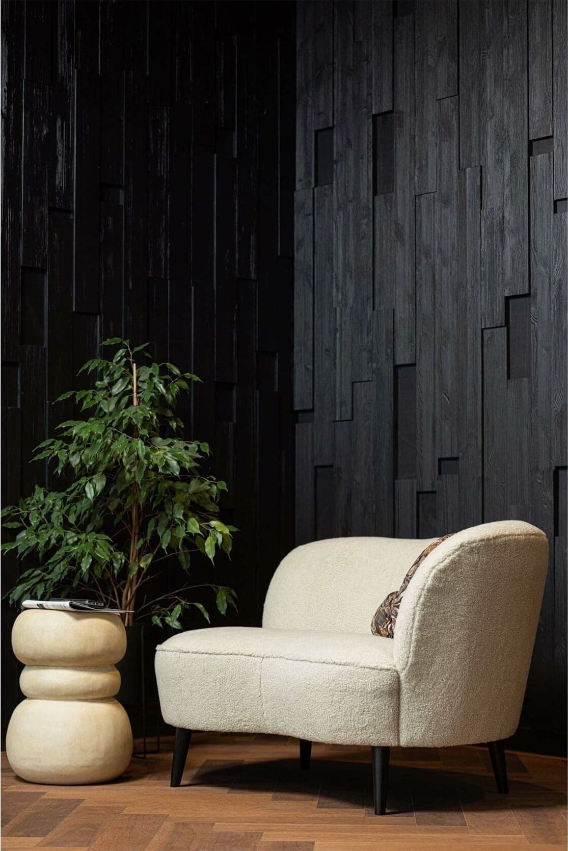 WOOOD Exclusive Yvo Bijzettafel Betonlook Naturel Naturel Bijzettafel
