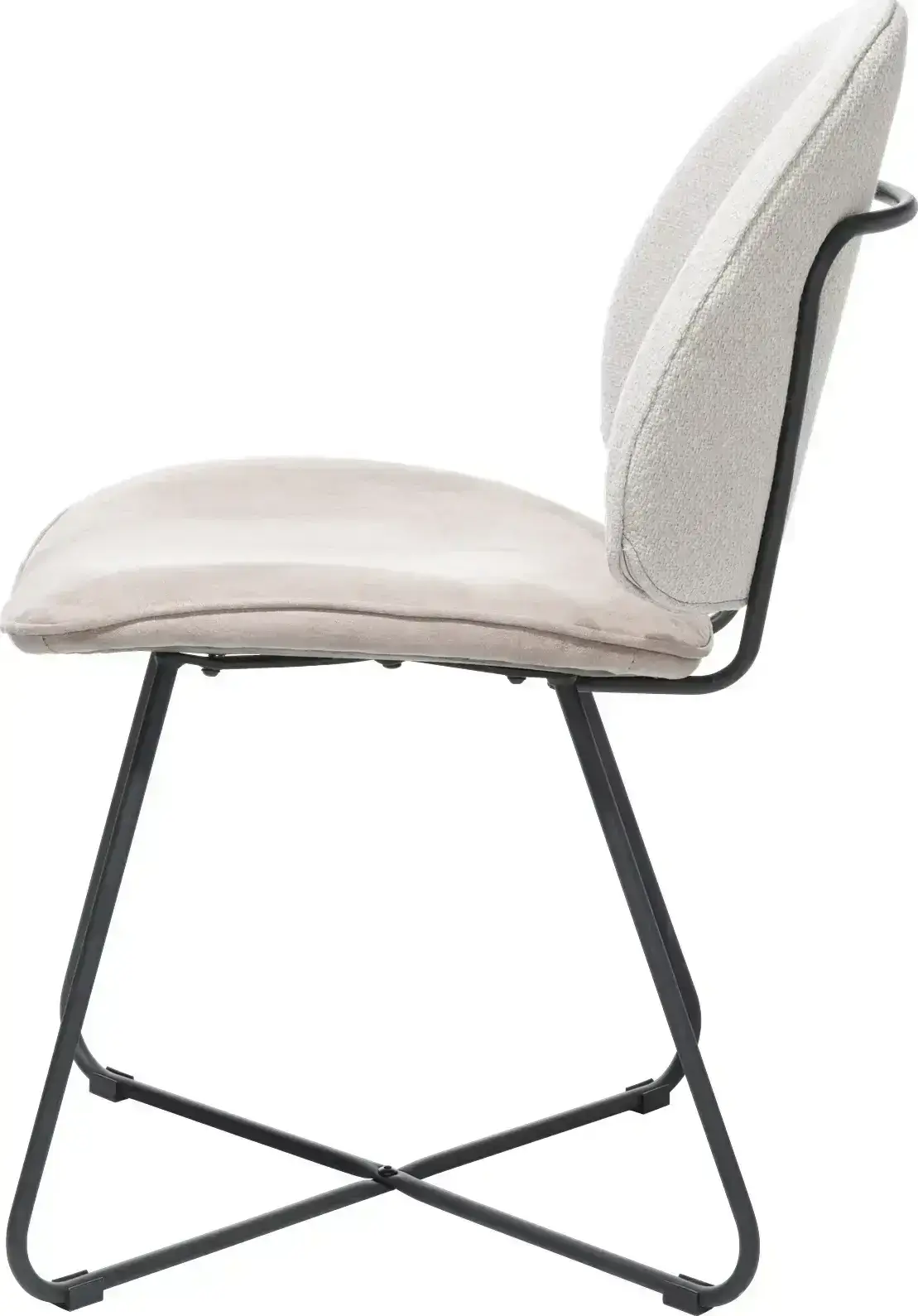 Henders & Hazel Luna eetkamerstoel - tube frame (ROB) - combi Ponti / Calabria - creme Beige|Wit Eetkamerstoel