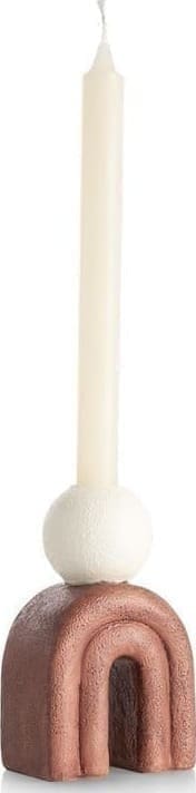 COCO maison Lot kandelaar H15,5cm - bruin Bruin Woonaccessoire