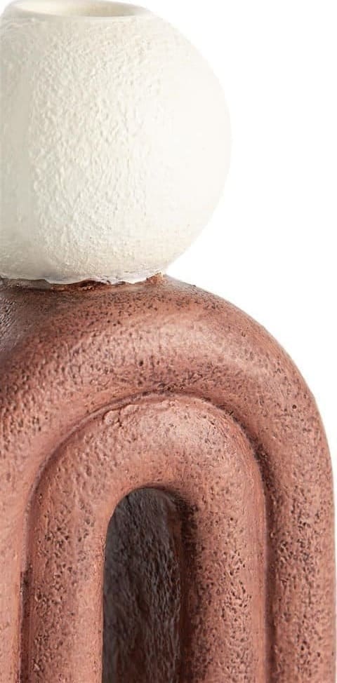 COCO maison Lot kandelaar H15,5cm - bruin Bruin Woonaccessoire
