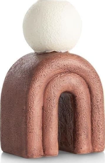 COCO maison Lot kandelaar H15,5cm - bruin Bruin Woonaccessoire