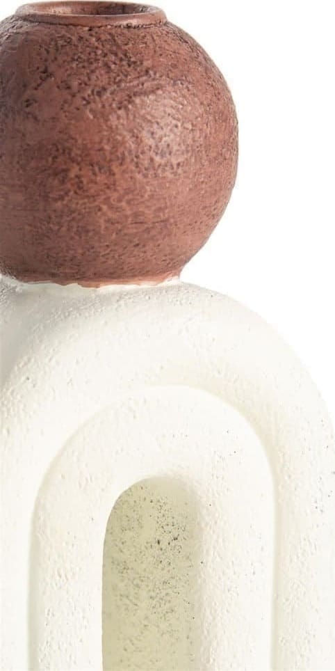 COCO maison Lot kandelaar H15,5cm - creme Beige|Wit Woonaccessoire