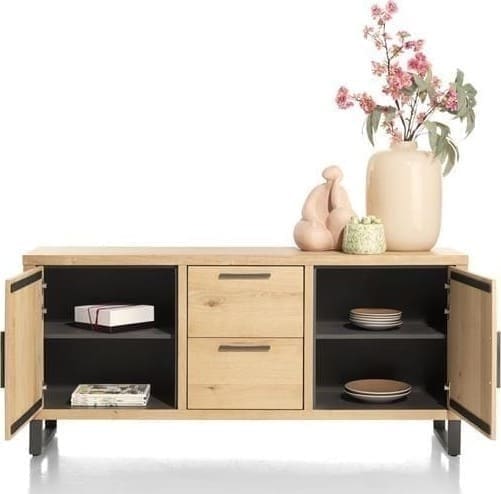 Henders & Hazel Pavie dressoir 175 cm. - 2-deuren + 2-laden - natural Naturel Dressoir