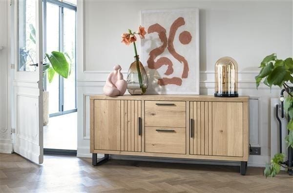Henders & Hazel Pavie dressoir 175 cm. - 2-deuren + 2-laden - natural Naturel Dressoir