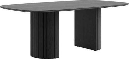 Henders & Hazel Pavie eetkamertafel - ovaal - 210 x 120 cm. (houten poot) - castle black Eettafel