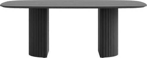 Henders & Hazel Pavie eetkamertafel - ovaal - 210 x 120 cm. (houten poot) - castle black Eettafel