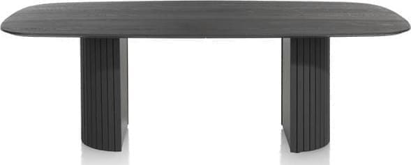 Henders & Hazel Pavie eetkamertafel - ovaal - 240 x 120 cm. (houten poot) - castle black Eettafel