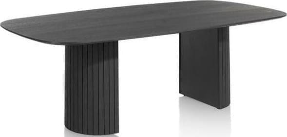 Henders & Hazel Pavie eetkamertafel - ovaal - 240 x 120 cm. (houten poot) - castle black Eettafel