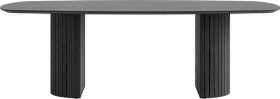 Henders & Hazel Pavie eetkamertafel - ovaal - 240 x 120 cm. (houten poot) - castle black Eettafel