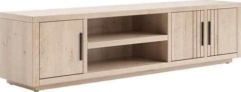 Henders & Hazel Pavie lowboard 200 cm. - 3-deuren + 2-niches (+ LED) - natural Naturel Kast