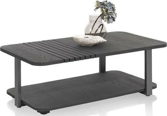 Henders & Hazel Pavie salontafel 110 x 60 cm. + 1-niche (knock-down) - castle black  Bijzettafel