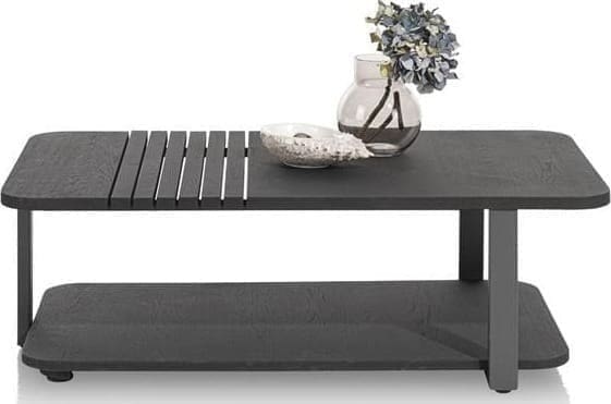 Henders & Hazel Pavie salontafel 110 x 60 cm. + 1-niche (knock-down) - castle black Bijzettafel