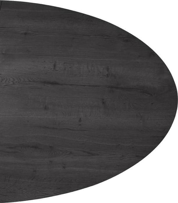 INHOUSE Eettafel Formia 60cm uitschuifbaar 200x102cm Zwart Eettafel