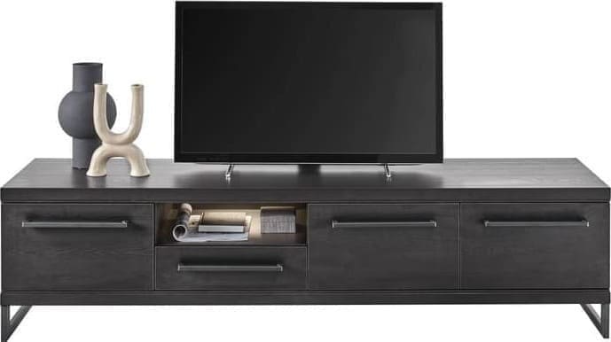 INHOUSE TV-meubel Formia houtstructuur zwart Bruin|Naturel Dressoir