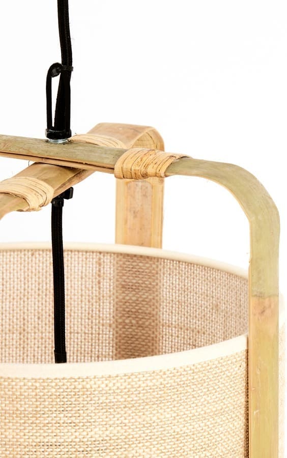 Hanglamp Sendai - Zand+bamboe Naturel Light & Living Hanglamp 2973182