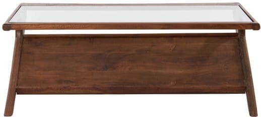 Salontafel Yuki - Acacia Hout+glas Light & Living Salontafel 6785784