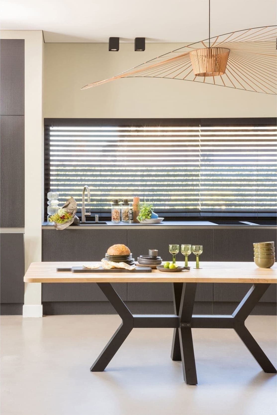 WOOOD Combi-Eettafel: xl tafelblad eiken 240x100 & zeeland poot Naturel Eettafel