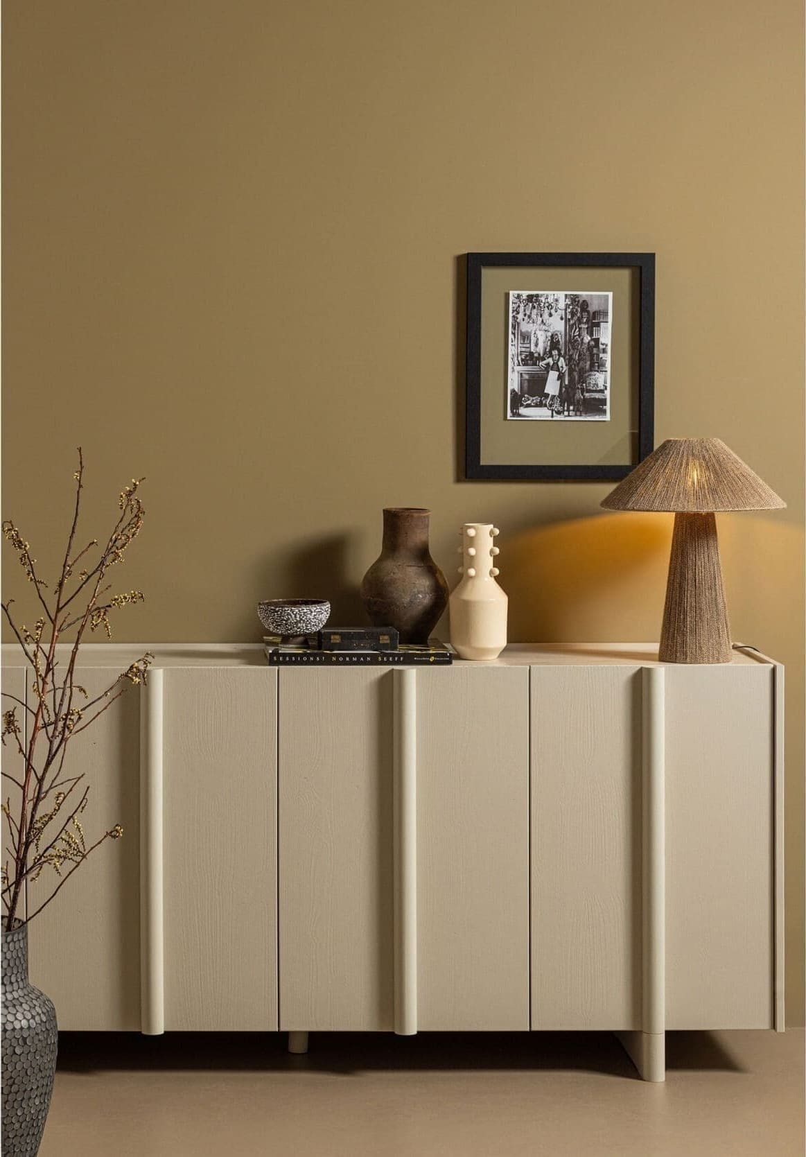 WOOOD Exclusive Basu Dressoir Grenen Dust Paars Dressoir|Kast