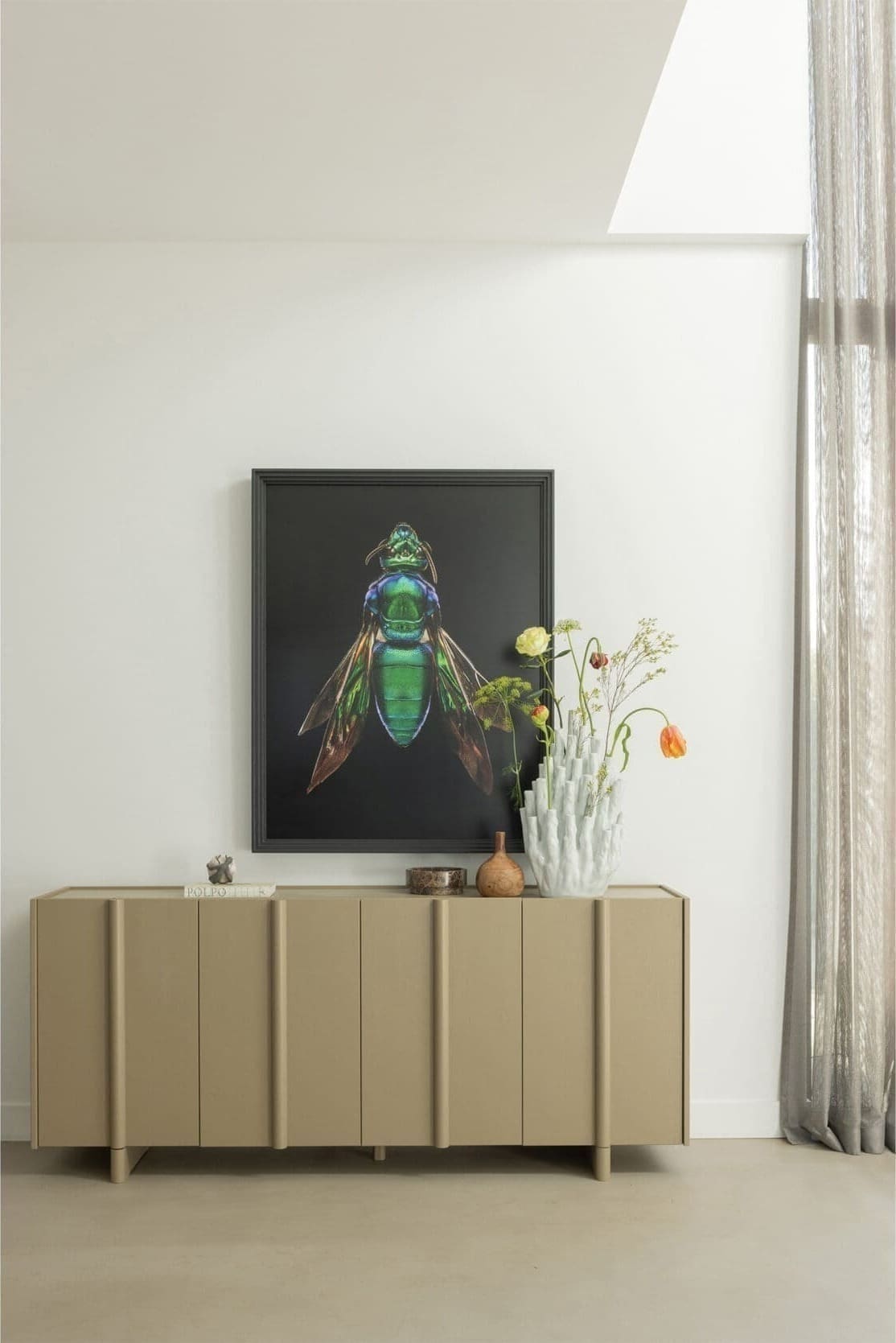 WOOOD Exclusive Basu Dressoir Grenen Mud Bruin|Taupe Dressoir|Kast
