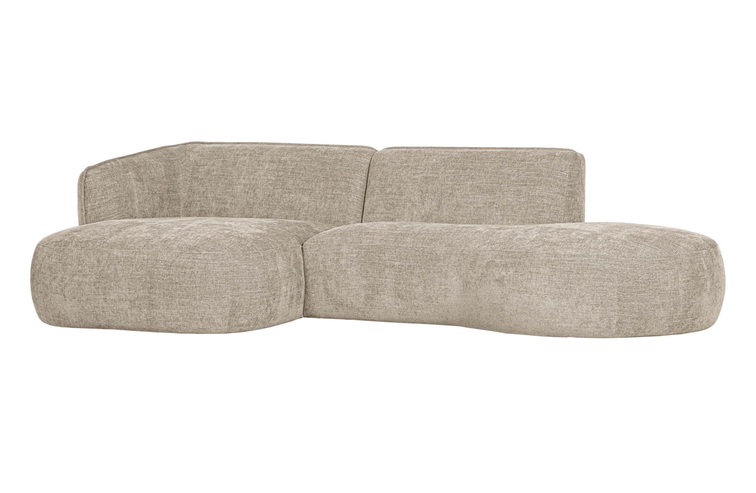 WOOOD Exclusive Polly Chaise Longue Links Zand Beige|Bruin Bank