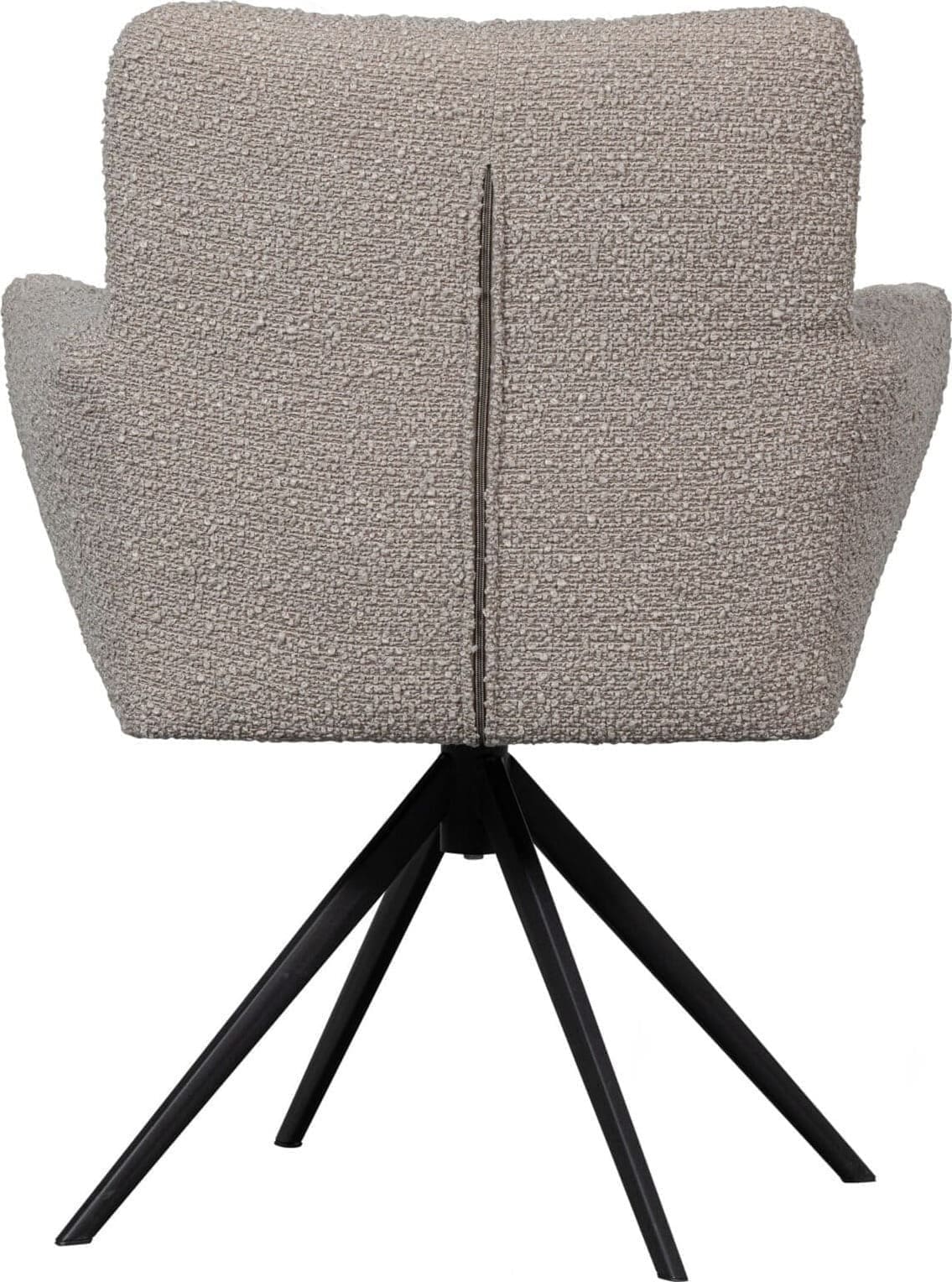 WOOOD Exclusive Vinny Draaistoel Met Armleuning Bouclé Zand Beige|Bruin