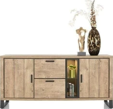 Henders & Hazel Pavarotti dressoir 190 cm. - 2-deuren + 2-laden + 2-niches (+ LED) Dressoir