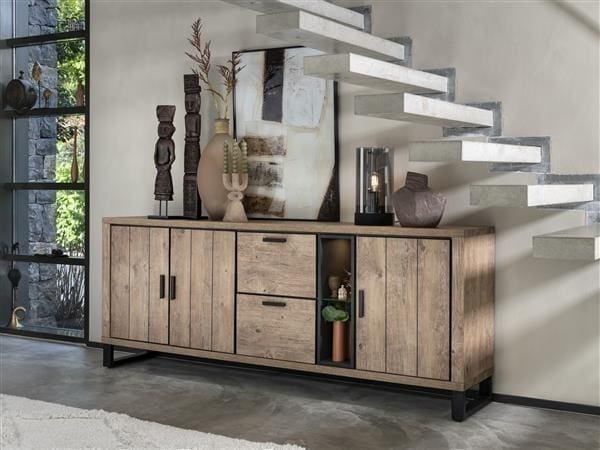 Henders & Hazel Pavarotti dressoir 230 cm. - 3-deuren + 2-laden + 2-niches (+ LED) Dressoir
