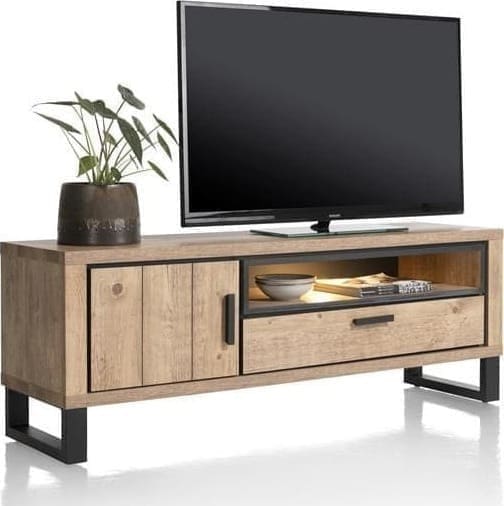 Henders & Hazel Pavarotti lowboard 150 cm. - 1-deur + 1-lade + 1-niche (+ LED) Tv-meubel|Tv-dressoir
