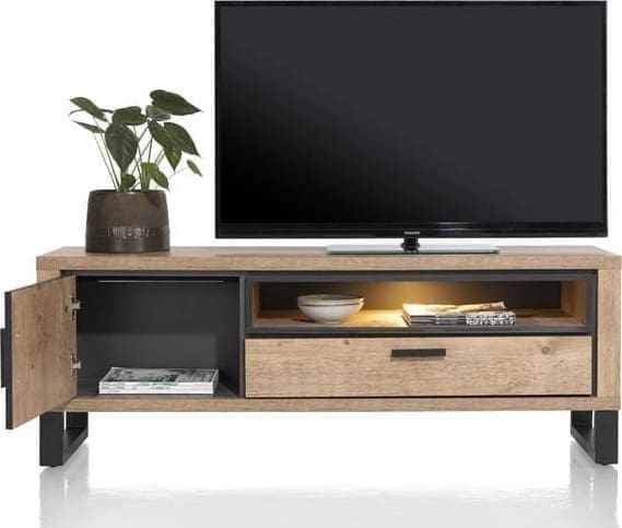Henders & Hazel Pavarotti lowboard 150 cm. - 1-deur + 1-lade + 1-niche (+ LED) Tv-meubel|Tv-dressoir