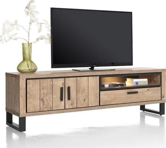 Henders & Hazel Pavarotti lowboard 180 cm. - 2-deuren + 1-lade + 1-niche (+ LED) Tv-meubel|Tv-dressoir