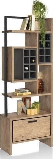 Henders & Hazel Pavarotti roomdivider 70 cm. - 1-lade t&t + 7-niches + 8-wijnvakken Tv-meubel|Tv-dressoir