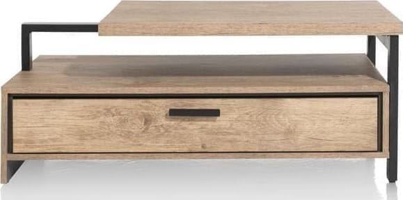 Henders & Hazel Pavarotti salontafel 60 x 110 cm. + 1-lade t&t + 1-niche Bijzettafel