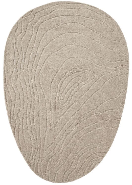 INHOUSE Vloerkleed Pebble beige 190x290cm Beige Vloerkleed