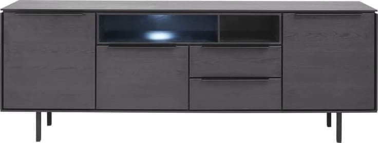 Pronto Wonen Dressoir Nero (180 cm) noir decor Zwart Dressoir